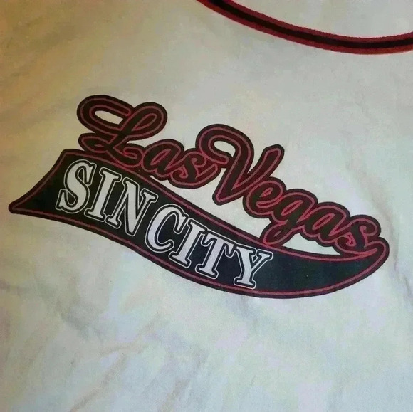 100% Cotton Las Vegas Sin City Baseball Jersey - Picture 5 of 7
